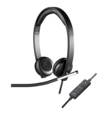 Logitech H650e Sluchátka s mikrofonem Kabel Přes hlavu Kancelář / call centrum USB Typ-A Černá, Stříbrná č.1